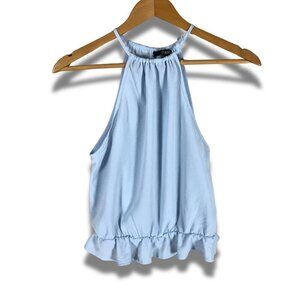 TOXiK Baby Blue Halter Tank Top NWOT SMALL